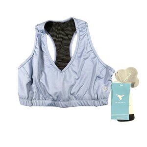 InSport Sports Bra Womens Large Xodus Blue Lined Pullover (Made in‎ USA) NWT